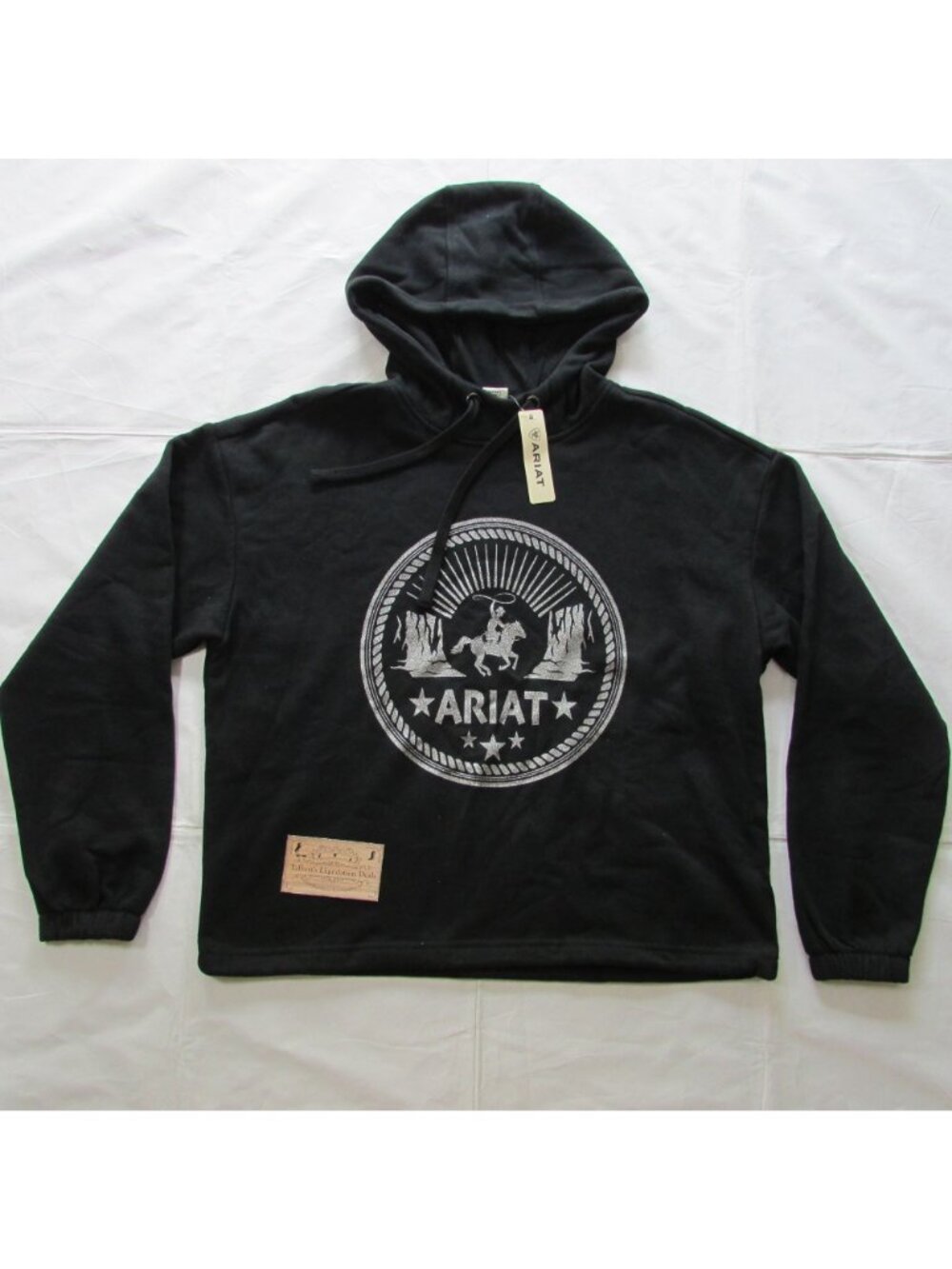 Ariat Women's Long Sleeve Essentials Graphic Hooded Pullover Sweatshirt Black - Picture 2 of 3